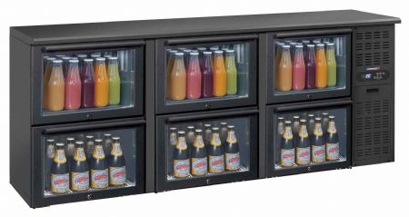 Arrière Bar 3 x 2 tiroirs vitrés 485 L - Casselin - CAB32TV