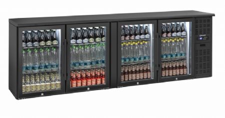 Arrire bar rfrigr -1/+7C avec 4 portes vitres battantes 615 litres