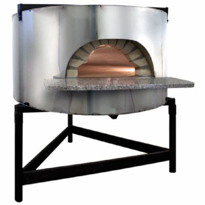 Four à pizza bois façade inox avec sole diamètre 1300 mm et 6 pizzas Four à pizza bois façade inox avec sole diamètre 1300 mm et 6 pizzas