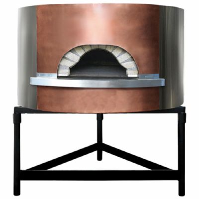 Four à pizza bois façade cuivre sole diamètre 1100 mm pour 4 pizzas 30 cm Four à pizza bois façade cuivre sole diamètre 1100 mm pour 4 pizzas 30 cm