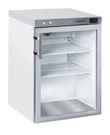 Mini armoire rfrigre -12/+5 C blanche  boissons avec 1 porte vitre 140 L