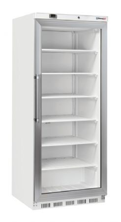 Armoire rfrigre -18/-15 C blanche avec 1 porte vitre battante 600 L