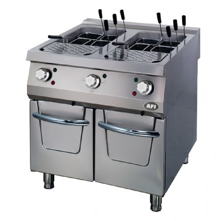 Cuiseur à pâte pro profondeur 900 Triphasé 2 cuves 40 L 24 kW - Afi-Collin-Lucy - CAP9E80