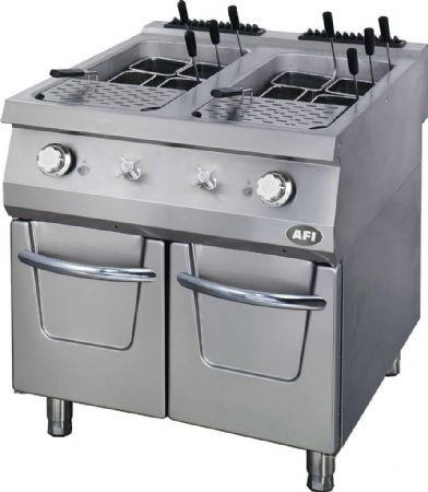 Cuiseur à pâte pro profondeur 900 Gaz 2 cuves 40 L + 40 L 36 kW - Afi-Collin-Lucy - CAP9G80