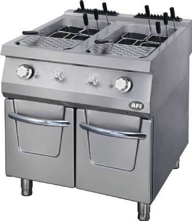Cuiseur  ptes  gaz 2 cuves de 40 L - profondeur 900mm