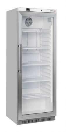 Armoire rfrigre positive inox avec 1 porte vitre 400 litres