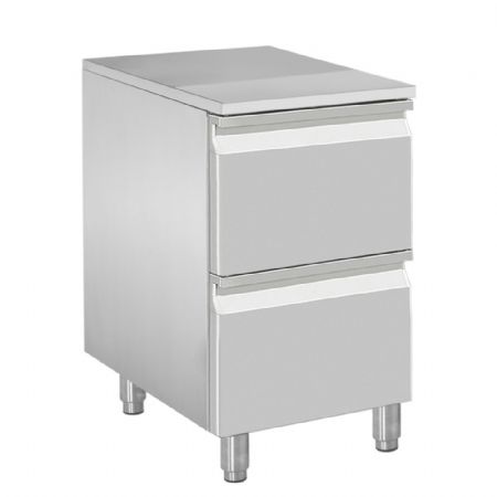 Meuble Bas de Rangement Inox à pâtons 2 tiroirs neutres 8 bacs 600x400 mm - Diamond - CATP/P9 Meuble Bas de Rangement Inox à pâtons 2 tiroirs neutres 8 bacs 600x400 mm - Diamond - CATP/P9