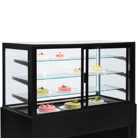 Armoire réfrigérée panoramique ventilée 4 niveaux sans réserve noire 1000x780x1380 mm - Diamond Promo - CB10V-B9/P2
