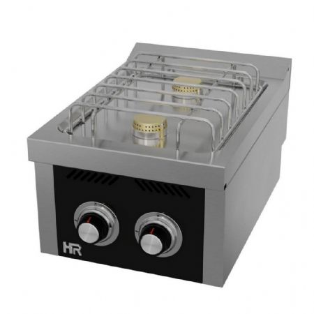 Fourneau profondeur 600 Gaz 2 brûleurs 9,5 kW à poser - Hr Fainca - CB2F600S