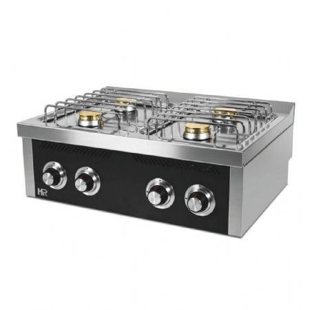 Fourneau profondeur 600 Gaz 4 brûleurs 19 kW - Hr Fainca - CB4F600S