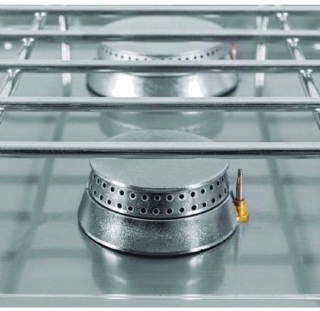 Fourneau à gaz professionnel sur placard ouvert avec 6 brûleurs 5,5 kW - 1200x600x880 mm