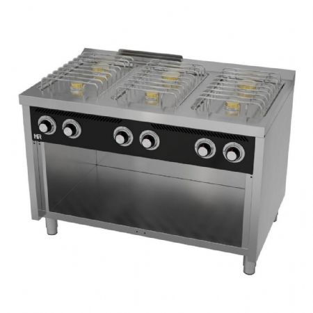 Cuisinière gaz 6 brûleurs 28,5 kW sur placard - Hr Fainca - CB6F750E