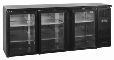 Arrière de bar à usage intensif positif avec 3 portes vitrées - Tefcold - CBC310G