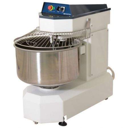 Pétrin boulangerie à spirale 75 L, 2 vitesses avec minuteur, sur roues, 650x1150x1050 mm - Virtus - CBD0063 Pétrin boulangerie à spirale 75 L, 2 vitesses avec minuteur, sur roues, 650x1150x1050 mm - Virtus - CBD0063
