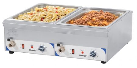 Double bain-marie avec robinet de vidange GN 1/1 - 100 mm