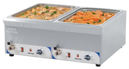 Bains Marie Double bain-marie avec robinet de vidange GN 1/1 - 150 mm - Casselin - CBMDV150