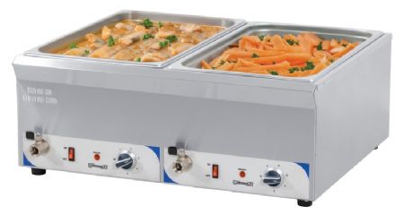 Double bain-marie avec robinet de vidange GN 1/1 - 150 mm