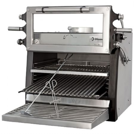 Four BBQ Au Charbon GN 1/1 Porte relevable inox 3 kW Production 60 kg/h - Diamond Promo - CBQ-060/RX Four BBQ Au Charbon GN 1/1 Porte relevable inox 3 kW Production 60 kg/h - Diamond Promo - CBQ-060/RX