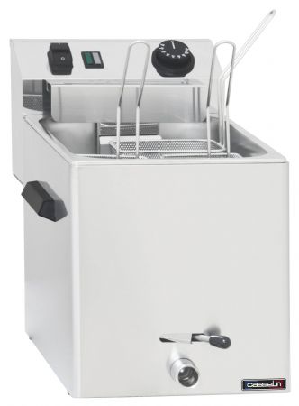 Cuiseur à pâte électrique avec vanne de vidange - 3 paniers - 8 litres - Casselin - CCAPV3P