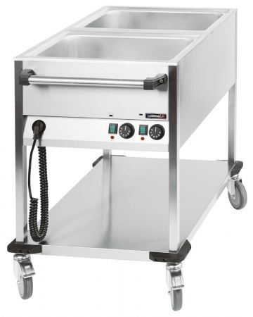 Chariot Bain marie à eau 2 x GN 1/1 Triphasé - Casselin - CCBM2V