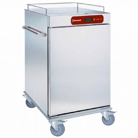 Chariot chauffant de maintien à température pour repas 10 GN 2/1, 799x876x1190 mm - Diamond Promo - CCE10-DG