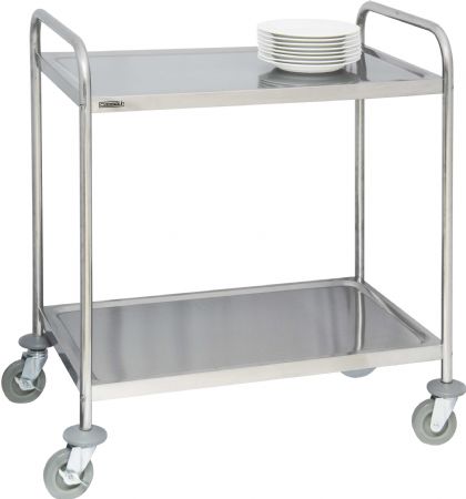 Chariot de Débarrassage en inox 2 plateaux 850x525x945 mm - Casselin - CCI2