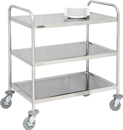 Chariot de Débarrassage en inox 3 plateaux 850x525x945 mm - Casselin - CCI3