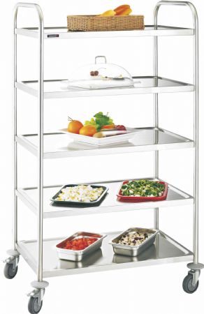 Chariot de Débarrassage inox 5 plateaux 845x528x1550 mm - Casselin - CCI5