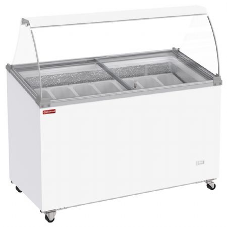 Conservateur comptoir à glaces 7 bacs, plage négatif, 1305 mm - Diamond Promo - CCV5-MP