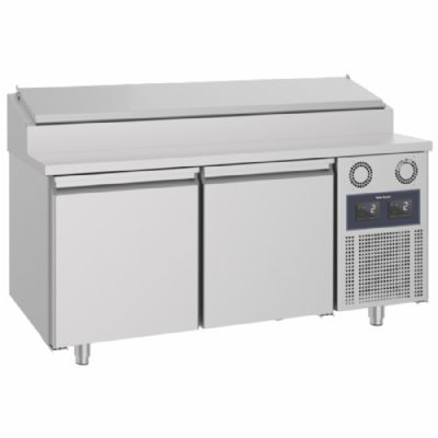 Table de prparation froide 2 portes avec 8x GN 1/3 h150 temprature -2/+8C