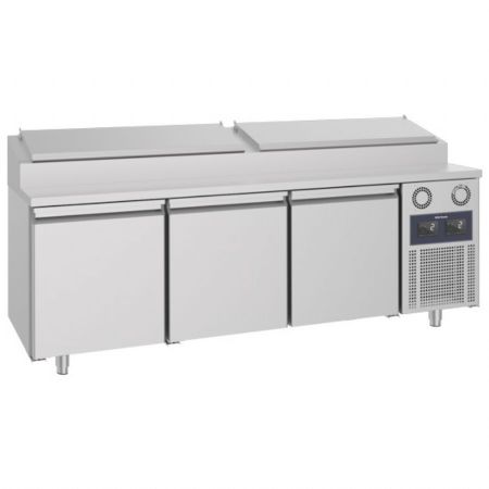 Saladette réfrigérée 32 portes pleines 600x400 mm, 10 bacs GN 1/3 h=150 mm -2°C/+8°C WiFi - Virtus - CCZ0037/FN Saladette réfrigérée 32 portes pleines 600x400 mm, 10 bacs GN 1/3 h=150 mm -2°C/+8°C WiFi - Virtus - CCZ0037/FN