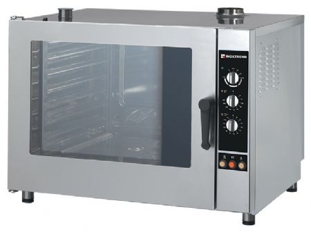 Four mixte professionnel Triphasé niveaux commandes mécaniques injection directe GN1/1 - Furnotel - CDA207E