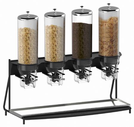 Distributeur de céréale large 4 tubes 4 x 5 litres - Casselin - CDCL4