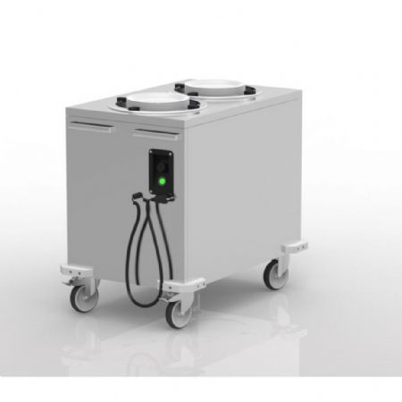 Chauffe assiette chariot distributeur 90 assiettes thermostat analogique - Eratos - CDPC