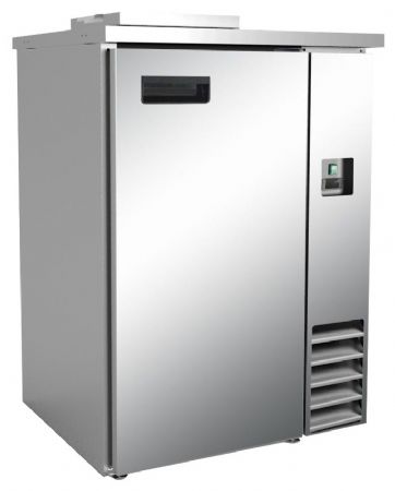 Cellule à déchets réfrigérée inox 1 porte, +4/+10°C, 1 poubelle de 120 L - l2g - CDR-1