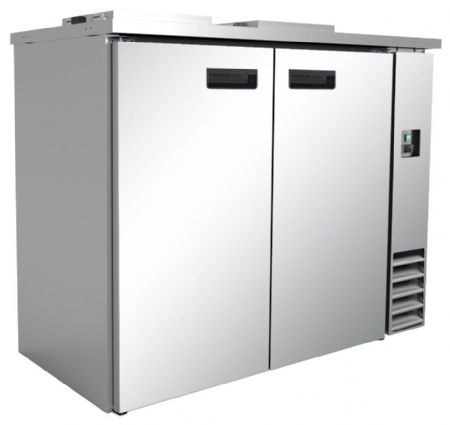 Cellule à déchets réfrigérée inox 2 portes, +4/+10°C, 2 poubelles de 120 L - l2g - CDR-2