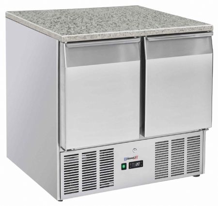 Table desserte réfrigérée 2 portes GN 1/1 Granit positive 214 L - Casselin - CDR2PG