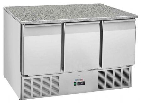Table desserte réfrigérée 3 portes GN 1/1 Granit 342 L - Casselin - CDR3PG