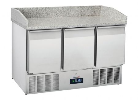 Desserte rfrigre positive avec dosseret 3 portes GN 1/1 et 3 tagres