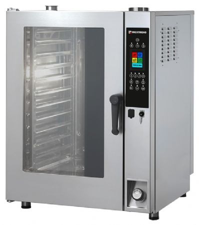 Four mixte professionnel Gaz niveaux écran tactile Auto-nettoyage grilles GN1/1 - Furnotel - CDT111G