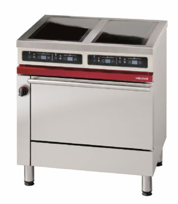 Cuisinire lectrique 3 plaques  induction sur four lectrique GN 1/1 - Profondeur 650mm