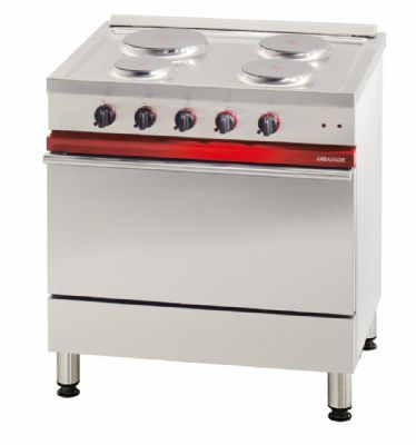 Cuisinire lectrique 4 feux sur four lectrique 800x650x900 mm