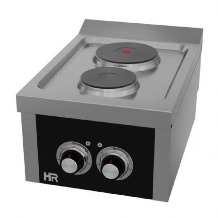 Fourneau profondeur 600 Triphasé 2 plaques 3 kW - Hr Fainca - CE2P600S