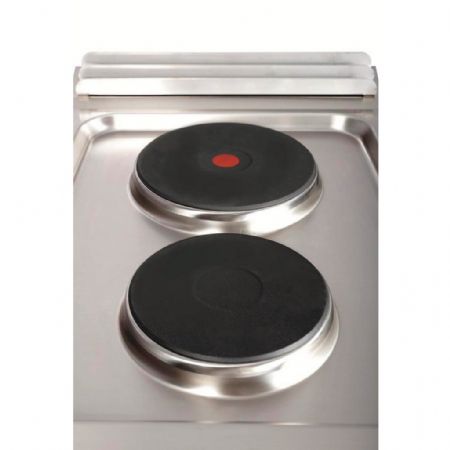 Fourneau profondeur 600 Triphasé 4 plaques 6 kW sur placard - Hr Fainca - CE4P600E