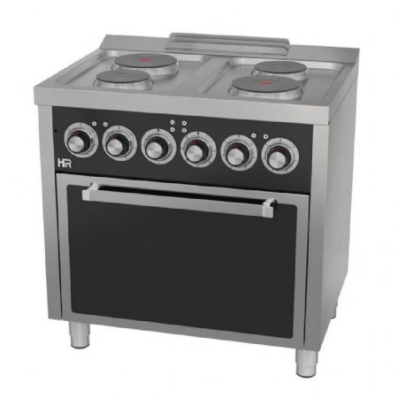 Fourneau profondeur 600 Triphasé 4 feux 9,5 kW - Hr Fainca - CE4P600H