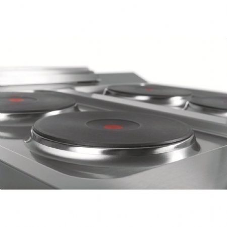 Cuisinière sur placard 6 plaques Triphasé 15,6 kW - Hr Fainca - CE6P750E