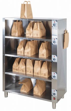 Armoire chauffante professionnelle avec dosseret 5 niveaux 1094x530x1598 mm - Casselin - CEC5N