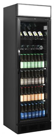 Armoire à boissons noire 1 porte vitrée 345 L +2 à +10 °C - Tefcold - CEV425CP BLACK