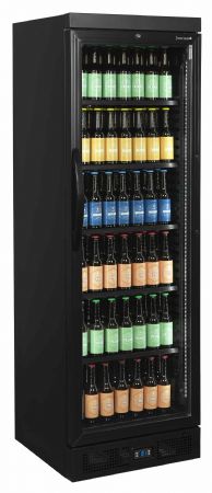Armoire à boissons noire 1 porte vitrée positive - Tefcold - CEV435 BLACK