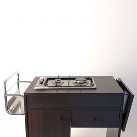 Chariot de flambage professionnel 2 feux gaz 980/1220x500x800 mm - Diamond - CF/2FW